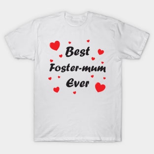 Best foster mum ever heart doodle hand drawn design T-Shirt
